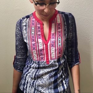 Anthropologie Tiny Brand Embroidered Bohemian Top